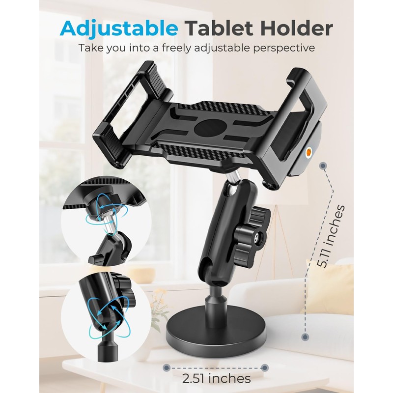 INSSKY Magnetic Holder Fit 6.1-15.6'' Tablets for Fridge Gym Metal