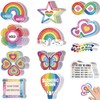 POSLIUE 72Pcs Calm Strips for Anxiety Sensory Stickers, 12 Styles