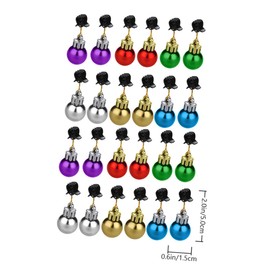 TOVINANNA 24pcs Santa Claus Beard Clips Vibrant Christmas Hair Ornaments for Men Women for Holiday Parties and Festive Events Includes Pendants