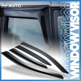 M-AUTO Outside Mount Window Visors Compatible with 2019-2023 Toyota Corolla Sedan, Tape-On Rain Guards Shields, 4 PCs