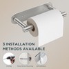 FORIOUS Toilet Paper Holder, Adhesive or Screw Wall Mount Pivoting