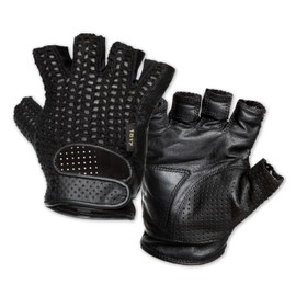 Portland Design Works 1817 Cycling Gloves - Unisex Fingerless Biking Gloves, Biking Accessories, Black/Black, X-Large