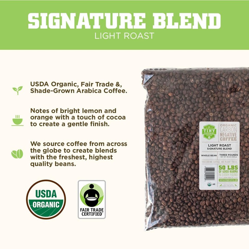 Tiny Footprint Coffee Organic Signature Blend Light Roast - Whole