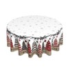 KIYIYZER Merry Christmas Round Tablecloth 60 Inch Festival Decoration Christmas