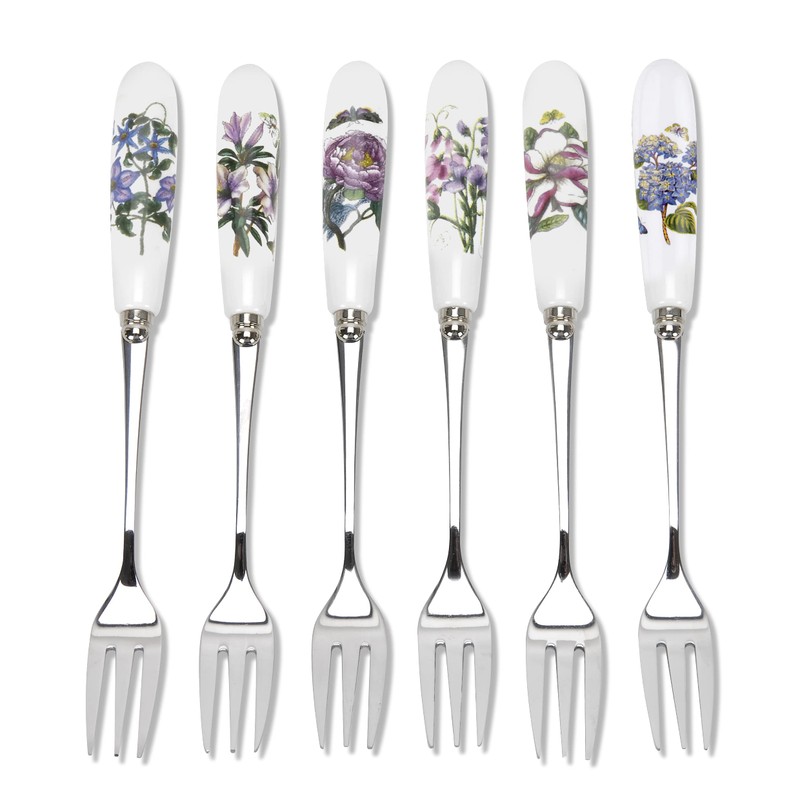 Portmeirion Botanic Garden 6" Pastry Forks (Set of 6) -