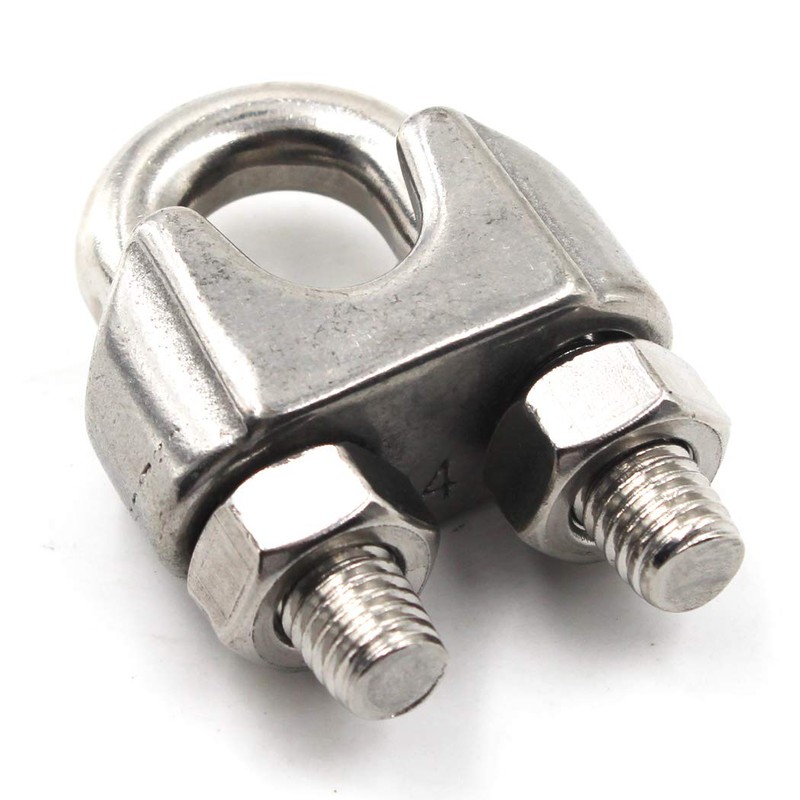 20PCS M5 Wire Rope Clip Cable Clamps 304 Stainless Steel