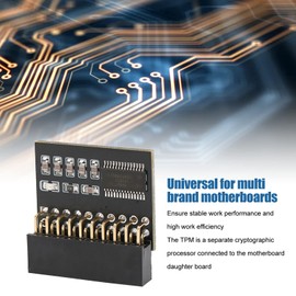 Acogedor TPM 1.2 Encryption Security Module, TPM Remote Control Card, TPM1.2 LPC 20pin Motherboard Card for ASUS MSI ASROCK GIGABYTE, Safe Stable Independent Encryption Processor