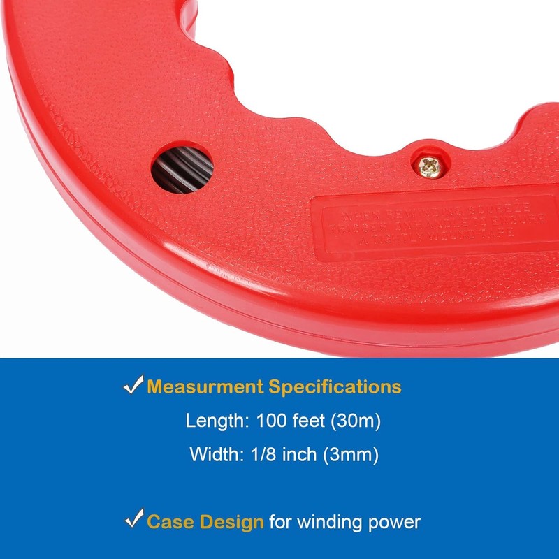 Fish Tape Wire Puller, 50 ft (30m) Steel Cable Pulling