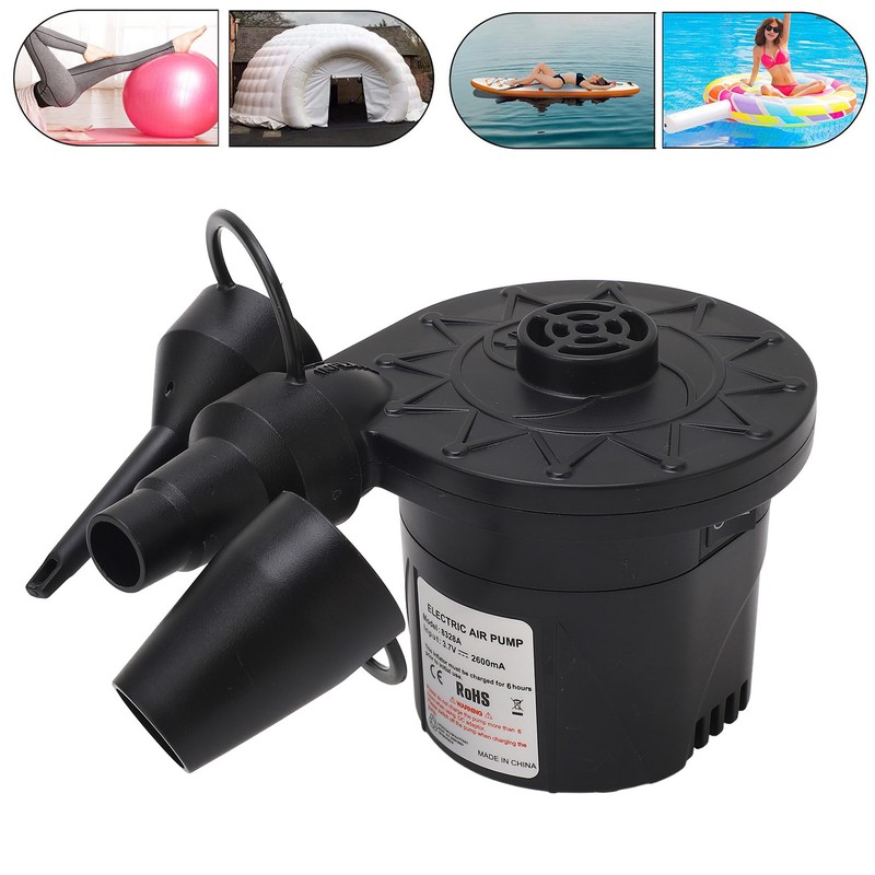 Electric Air Pump USB Rechargeable Quick Fill Portable Overheat Overload
