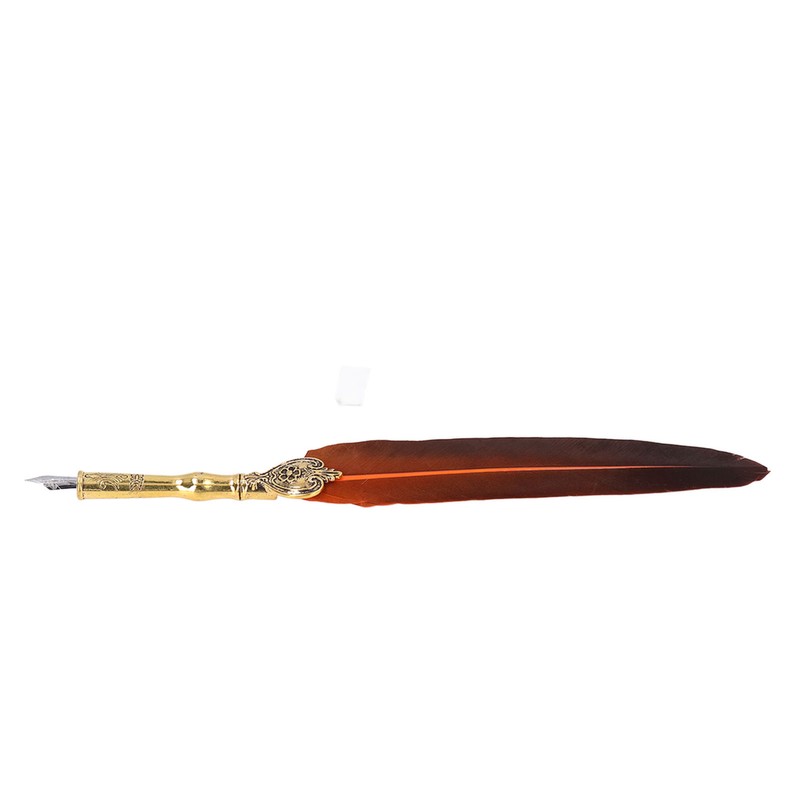 Feather Pen Exquisite Vintage Elegant Stainless Steel Smoothly Writing Wear
