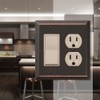 Amerelle 163RDDB Century Wallplate, 1 Rocker / 1 Duplex Outlet,