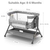 3 in 1 Baby Bassinet, Rocking Bassinet Bedside Sleeper with