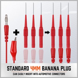 RUNCCI-YUN Multimeter Test Leads Kit, 4 mm Banana Plug Alligator Clip, 30 V Multimeter Test Probe, Automotive Test Probe, Banana Test Cable for Car Repair Diagnostics, Multimeter, Pack of 20