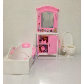 My Fancy Life Dollhouse Furniture- Bath Room with Bath Tub and Vanity