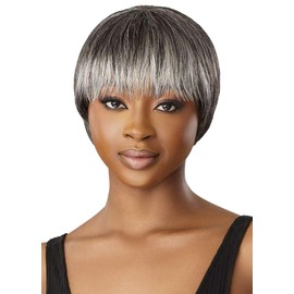 Outre Fab & Fly Full Cap Wig Gray Glamour - Human Hair - Zaida (OM34/44/51)