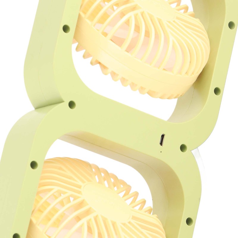 Double Head Desktop Fan 2 Speed Adjustment USB Cooling Fan