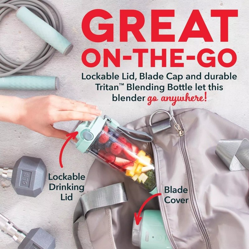 Dash 16oz Personal Portable USB-C Blender - Aqua Blue