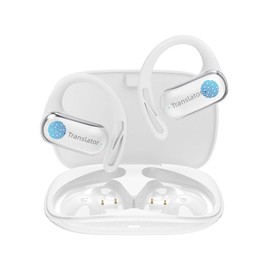 Wooask AI Translation Earbuds Real Time, 144 Language Translator Earbuds Open Ear Design 3-in-1 AI Translation Earbuds Real Time F56 White (No Offline Package) (No Offline Package)