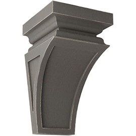 3 1/2"W x 3 3/4"D x 6"H Mini Nevio Wood Vintage Decor Corbel, Reclaimed Grey