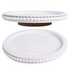 HPC Decor 12Inch Beaded Lazy Susan- Wooden Lazy Susan Organizer
