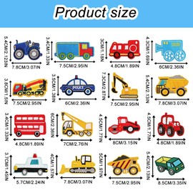 Patches Zum Aufbügeln Jean Patch Sticker zum Aufnähen Bügelbilder Patches Set Sewing Applique für T-Shirt Jeans Kleidung Taschen (16 Auto Aufnäher)