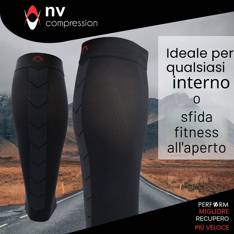 NV Compression 365 fasce di compressione per polpacci - Nero