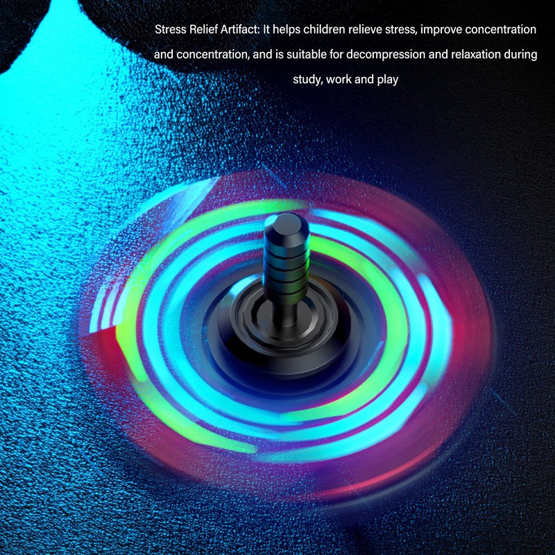 Boys Luminous Fingertip Rotating Toy DIY Dazzling Luminous Hand Rotating