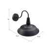 LNC Wall Sconce, 2 Packs Farmhouse Gooseneck Barn Light Fixture