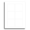 White Adhesive Square Labels, 3" x 3" - 25 Sheets