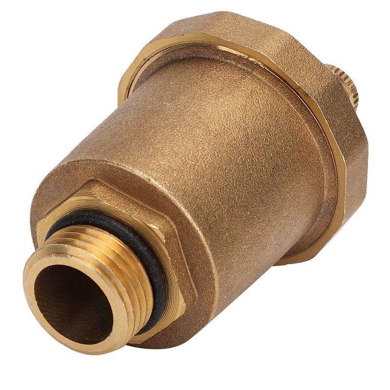 Brass bleed opening, male thread air vent, automatic disposable bleed