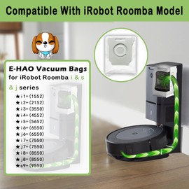 E-HAO 14 Pack Vacuum Bags Compatible for iRobot Roomba - i & s & j Serie, Replacement Dust bag for iRobot Roomba j6+/j7+/j8+/i1+/i2+/i3+/i4+/i5+/i6+/i7+/i8+/s9+ Automatic Dirt Disposal bags