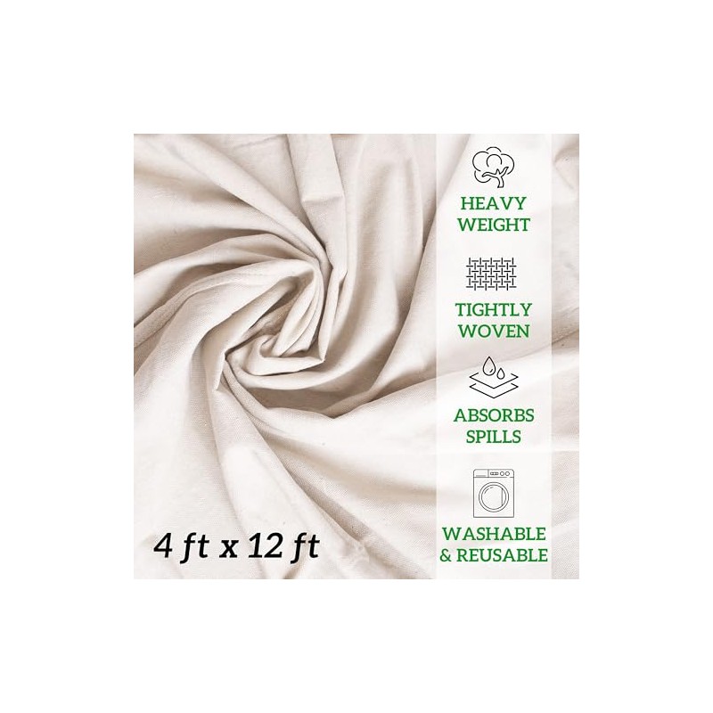 Green LifeSTYLE - Paños de lona multiusos para pintura, cubierta