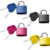 4 Pieces Suitcase Lock Mini Padlock Luggage Locks with Keys