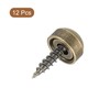 uxcell 12Pcs Brass Decorative Screws with Caps, 9mm Mirror Screws