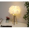 Sheenkarion Modern Small Gold Feather Table Lamp,Tripod Nightstand Bedside Lamp