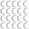 SUNNYCLUE 1 Box 50Pcs Moon Connector Charms Silver Crescent Moon