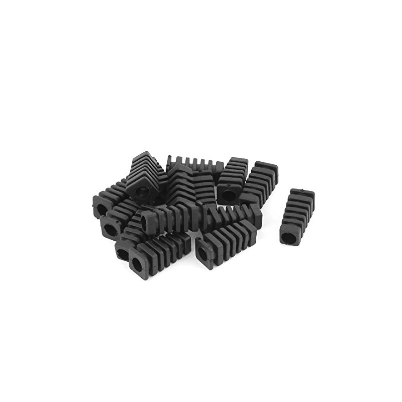 uxcell 15 Pcs Rubber Strain Relief Cord Boot Guard Wire