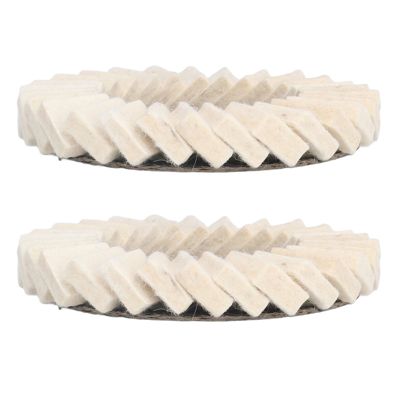 2Pcs 5in Grinding Disc Wave Shape Wool Felt Polishing Wheel