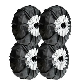 [通拓商品]4 PCS Tire Covers Spare Tire Cover Set Waterproof Oxford Tire UV Sun Protectors Car Wheel Accessories Universal for RV, Camper, Trailer, Truck 80 cm * 47 cm