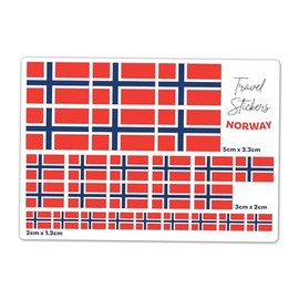 A5 Sticker Sheet Norway Flag Vinyl Stickers - Norwegian Travel Holiday World Geography School Labels Scrapbooking 5cm | 3cm | 2cm #81439