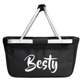 Huuraa Besty Bestie Gift Shopping Basket 20 Litres Black Besty Gift Idea