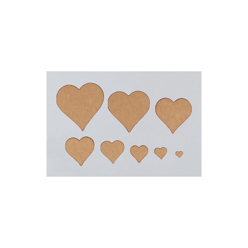 Rayher Heart Cutting Dies with Stitching on the Edge, Set