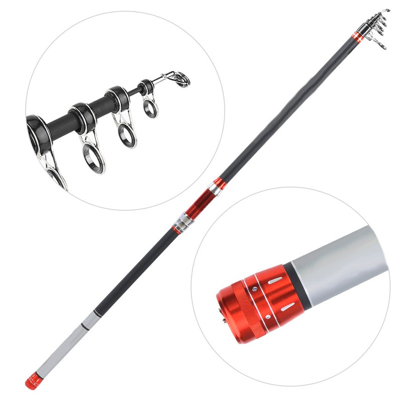 Carbon Superhard Telescopic Fishing Rod Portable Long Shot Fishers Tackle