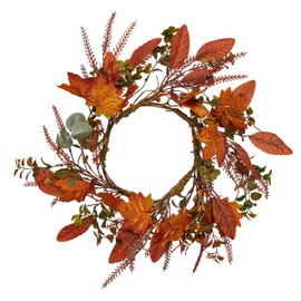 Lights4fun 40 cm Autumn Wreath Table Decoration Autumn Decoration Indoor Door Decoration Autumn Decoration Door Wreath Autumn