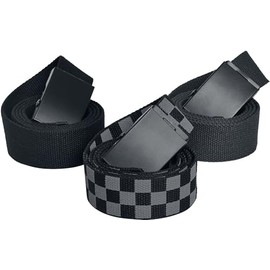 Urban Classics Unisex Trio of Belts (Belts Trio) - Gry Blk/Blk+blk/Blk+cha/Blk, size: L-XL