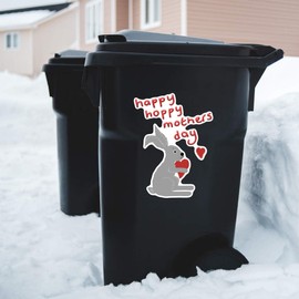 Extra Large 460mm 'Happy Hoppy Mothers Day' Permanent Sticker Decal for Cars/Windows/Bins/Walls (DW00135447)