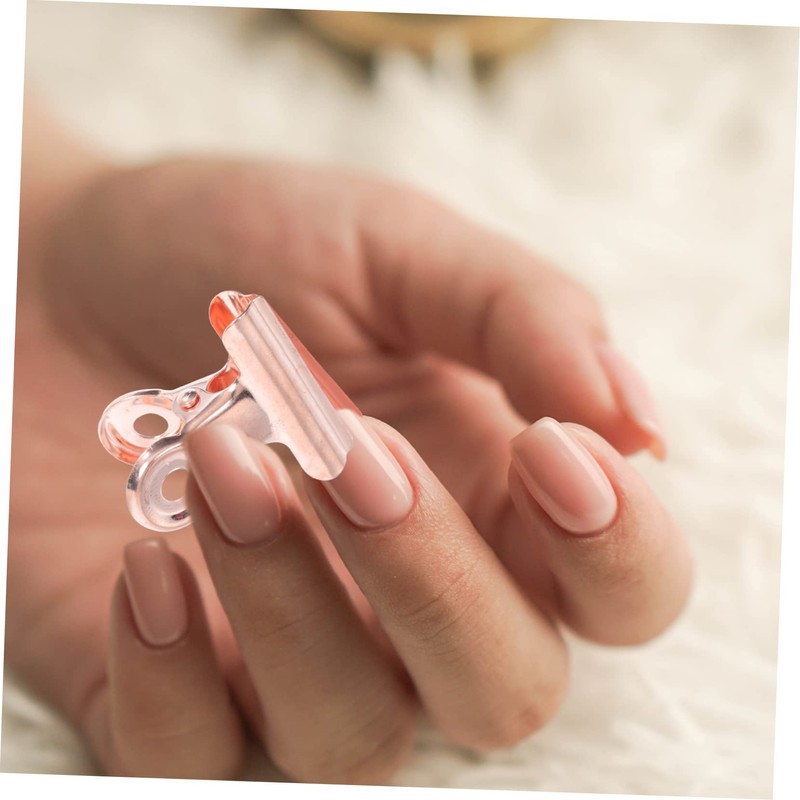 Beavorty 48pcs Nail Extension Clips Manicure Clamps for Gel Nail