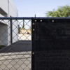 Amgo 5' x 12' Black Fence Privacy Screen Windscreen,with Bindings