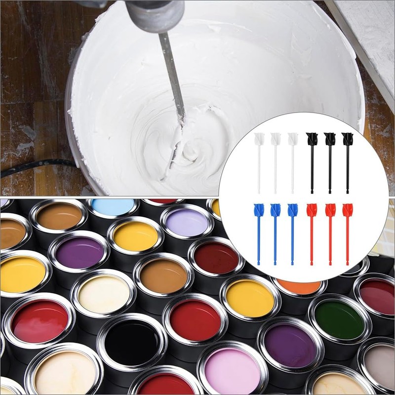 Geieold Epoxy Mixer Attachment for Drill, 12-Piece Set - Helix