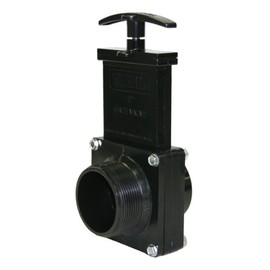 Valterra 7206 ABS Gate Valve, Black, 2" MPT x Spig